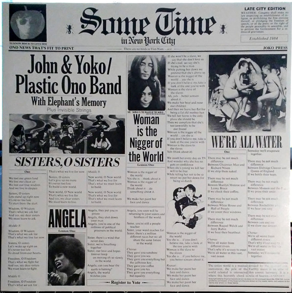 John Lennon & Yoko Ono / The Plastic Ono Band With Elephants Memory And Invisible Strings - Some Time In New York City | Apple Records (PCSP 716)