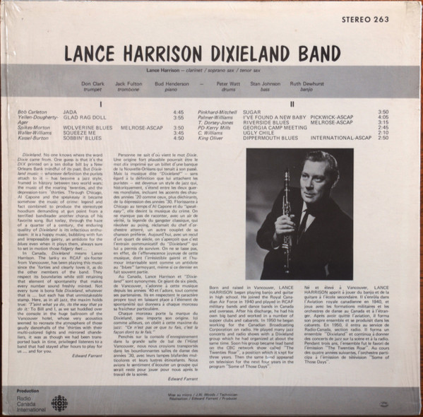 Lance Harrison Dixieland Band - Lance Harrison Dixieland Band | Radio Canada International (263) - 2 Lance Harrison Dixieland Band - Lance Harrison Dixieland Band | Radio Canada International (263) - 2