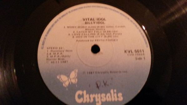 Billy Idol - Vital Idol | Chrysalis (KVL 5011) - 3