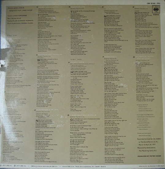 James Taylor - JT - Vinilo | CBS (CBS 32162) - 2 James Taylor - JT - Vinilo | CBS (CBS 32162) - 2