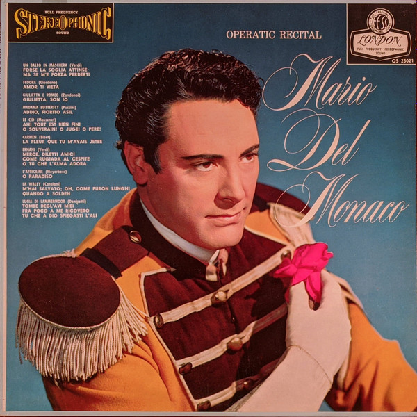 Mario Del Monaco , The New Symphony Orchestra Of London , Alberto Erede - Operatic Recital | London Records (OS.25021) - main