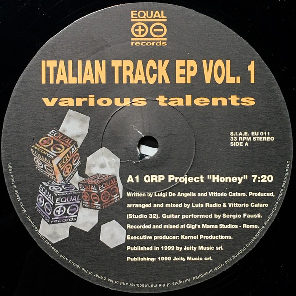 Various - Italian Track EP Vol. 1 | Equal Records (EU 011)