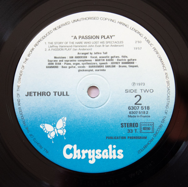 Jethro Tull - A Passion Play | Chrysalis (6307 518) - 4