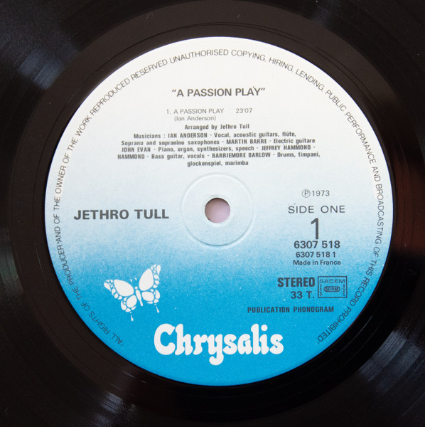Jethro Tull - A Passion Play | Chrysalis (6307 518) - 3