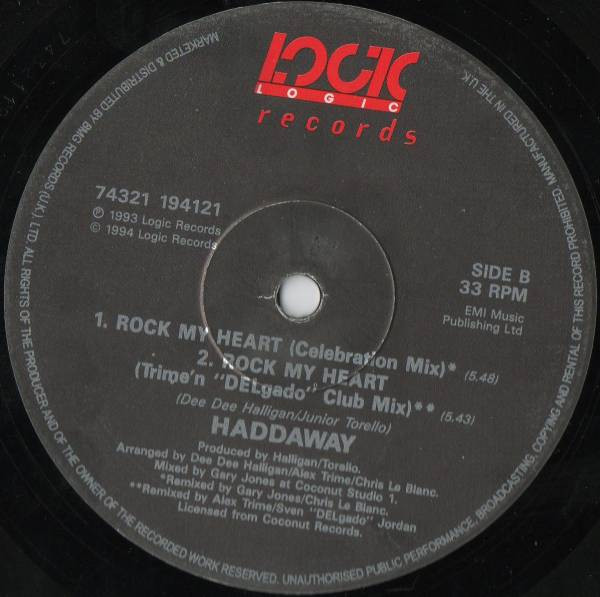Haddaway - Rock My Heart | Logic Records (74321 194121) - 4 Haddaway - Rock My Heart | Logic Records (74321 194121) - 4