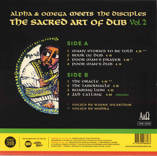 Alpha & Omega meets The Disciples - The Sacred Art Of Dub Vol 2 | Mania Dub (MD018) - main