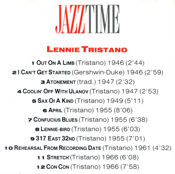Lennie Tristano - Lennie Tristano | Orbis-Fabbri (JT-020) - 2