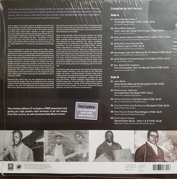 Various - The Rough Guide To Holy Blues (Reborn And Remastered) | World Music Network (RGNET1360LP) - 2