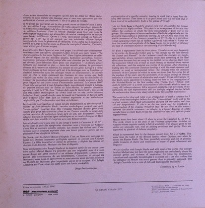 Tomaso Albinoni , Georg Friedrich Händel , Antonio Vivaldi , Johann Sebastian Bach , Christoph Willibald Gluck , Michael Haydn , Wolfgang Amadeus Mozart - Orchestre De Chambre Jean-François Paillard - L'Adagio D'Albinioni / Le Largo De Haendel Et Huit Aria Célébres | Erato (STU 70987) - 3 Tomaso Albinoni , Georg Friedrich Händel , Antonio Vivaldi , Johann Sebastian Bach , Christoph Willibald Gluck , Michael Haydn , Wolfgang Amadeus Mozart - Orchestre De Chambre Jean-François Paillard - L'Adagio D'Albinioni / Le Largo De Haendel Et Huit Aria Célébres | Erato (STU 70987) - 3