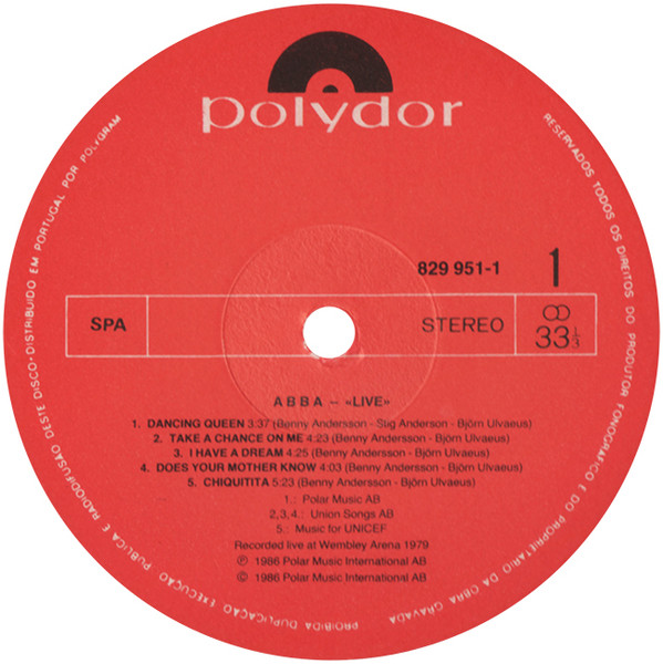 ABBA - Live | Polar (829 951-1) - 3