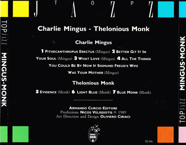 Charles Mingus / Thelonious Monk - Mingus - Monk | Armando Curcio Editore (DJ-006) - 2 Charles Mingus / Thelonious Monk - Mingus - Monk | Armando Curcio Editore (DJ-006) - 2