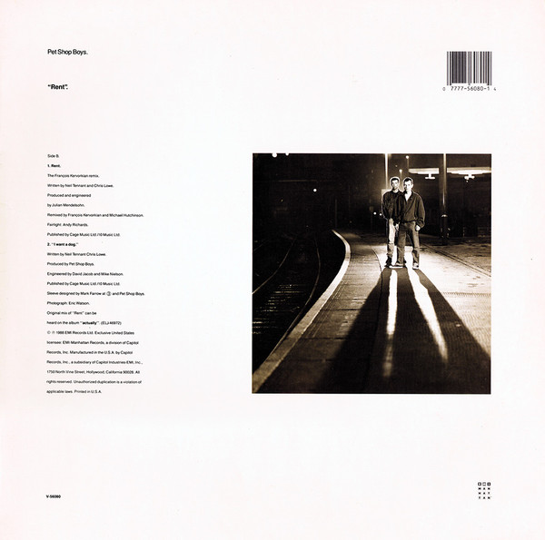 Pet Shop Boys And Dusty Springfield / Pet Shop Boys - What Have I Done To Deserve This? / Rent | EMI-Manhattan Records (V-56080) - main Pet Shop Boys And Dusty Springfield / Pet Shop Boys - What Have I Done To Deserve This? / Rent | EMI-Manhattan Records (V-56080) - main