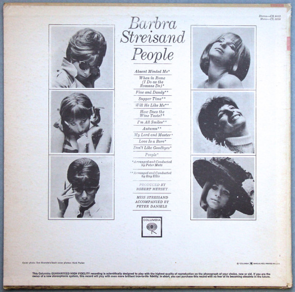 Barbra Streisand - People | Columbia (CL 2215) - 2 Barbra Streisand - People | Columbia (CL 2215) - 2