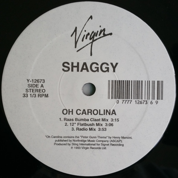 Shaggy - Oh Carolina | Virgin (Y-12673) - 3 Shaggy - Oh Carolina | Virgin (Y-12673) - 3