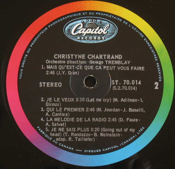 Christine Chartrand - Mon Arbre | Capitol Records (ST 70.014) - 4 Christine Chartrand - Mon Arbre | Capitol Records (ST 70.014) - 4