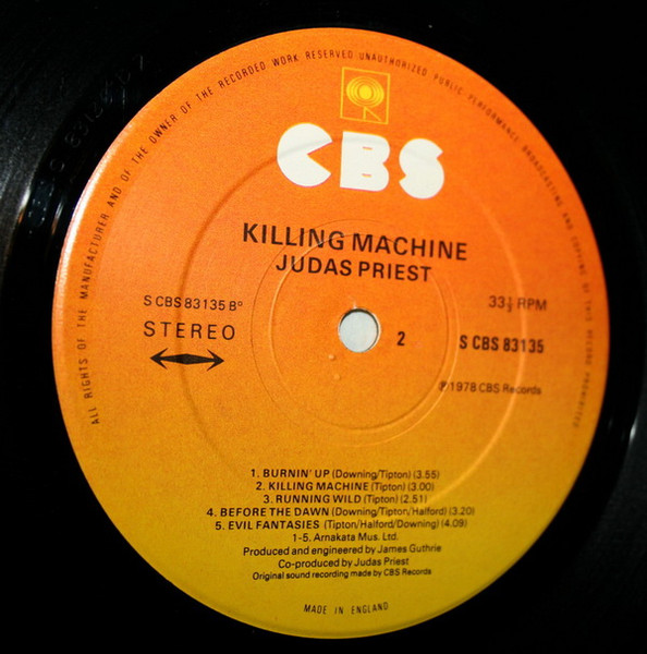 Judas Priest - Killing Machine | CBS (S CBS 83135) - 4