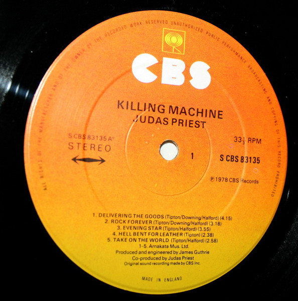 Judas Priest - Killing Machine | CBS (S CBS 83135) - 3