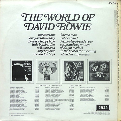 David Bowie - The World Of David Bowie | Decca (SPA 58) - 2 David Bowie - The World Of David Bowie | Decca (SPA 58) - 2