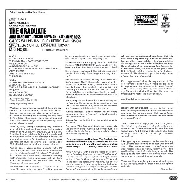 Simon & Garfunkel , Dave Grusin - The Graduate (Original Sound Track Recording) | CBS (32359) - 2 Simon & Garfunkel , Dave Grusin - The Graduate (Original Sound Track Recording) | CBS (32359) - 2