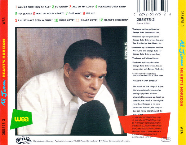 Al Jarreau - Heart's Horizon | WEA (255 975-2) - 2