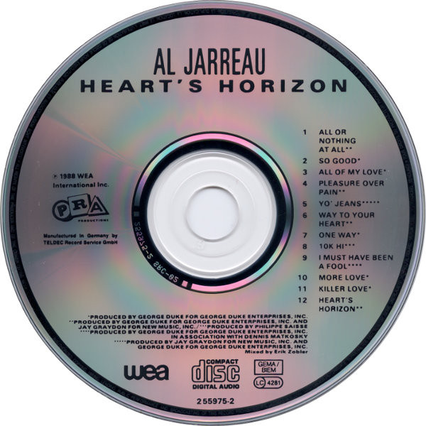 Al Jarreau - Heart's Horizon | WEA (255 975-2) - 3