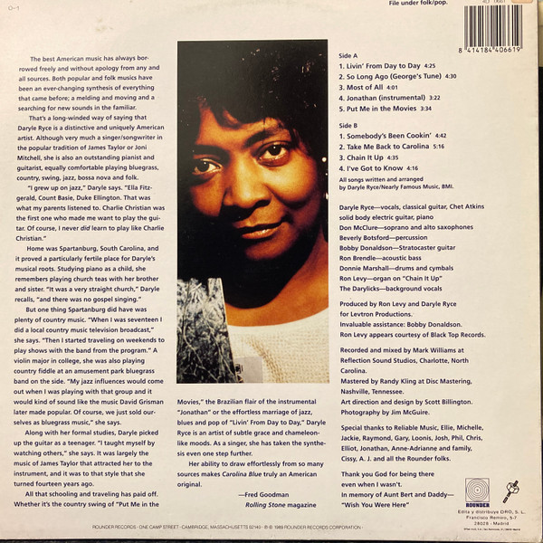 Daryle Ryce - Carolina Blue | Rounder Records (4D 0661) - 2 Daryle Ryce - Carolina Blue | Rounder Records (4D 0661) - 2