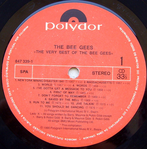 Bee Gees - The Very Best Of The Bee Gees | Polydor (847 339-1) - 3 Bee Gees - The Very Best Of The Bee Gees | Polydor (847 339-1) - 3
