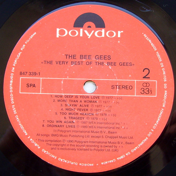 Bee Gees - The Very Best Of The Bee Gees | Polydor (847 339-1) - 4 Bee Gees - The Very Best Of The Bee Gees | Polydor (847 339-1) - 4