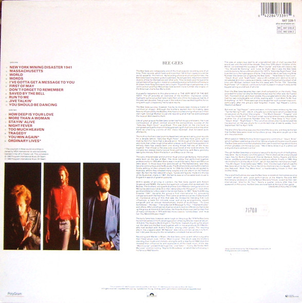 Bee Gees - The Very Best Of The Bee Gees | Polydor (847 339-1) - 2 Bee Gees - The Very Best Of The Bee Gees | Polydor (847 339-1) - 2