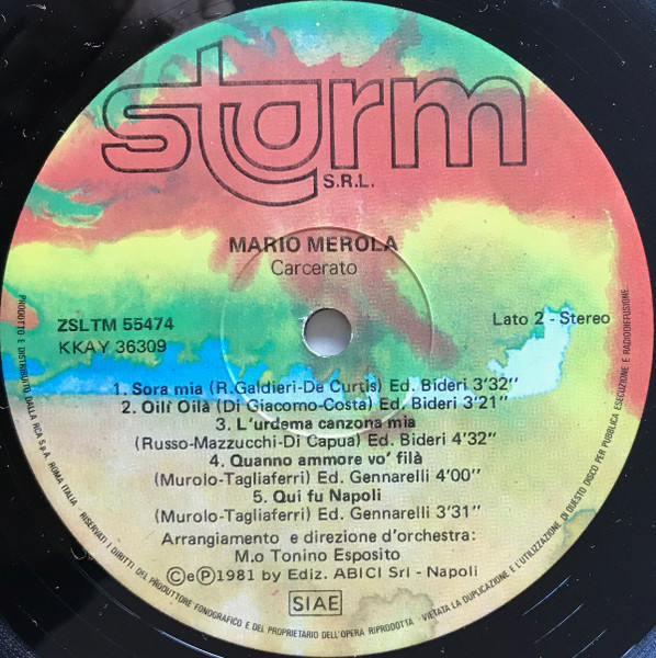 Mario Merola - Carcerato | Storm (ZSLTM 55474) - 4