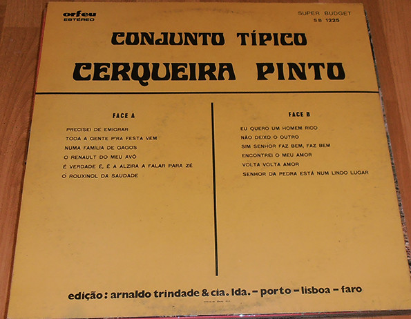 Conjunto Cerqueira Pinto - Conjunto Típico Cerqueira Pinto | Orfeu (SB 1225) - 2