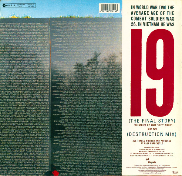Paul Hardcastle - 19 (The Final Story) | Chrysalis (601 814) - 2 Paul Hardcastle - 19 (The Final Story) | Chrysalis (601 814) - 2