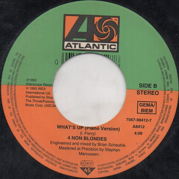 4 Non Blondes - What's Up? | Atlantic (A 8412) - 4