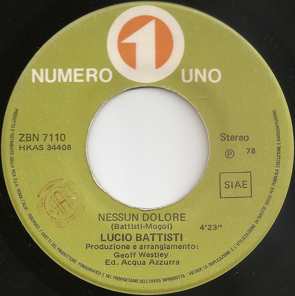 Lucio Battisti - Una Donna Per Amico | Numero Uno (ZBN 7110) - 4