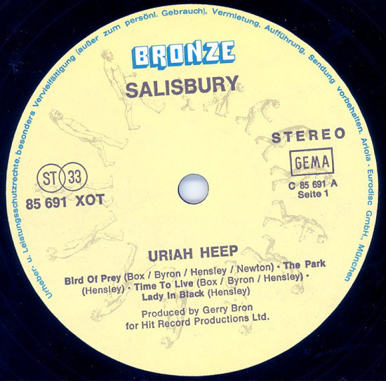 Uriah Heep - Salisbury | Bronze (28 764 XOT) - 3 Uriah Heep - Salisbury | Bronze (28 764 XOT) - 3