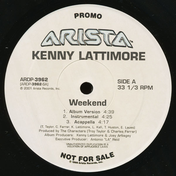 Kenny Lattimore - Weekend | Arista (ARDP-3962) - main