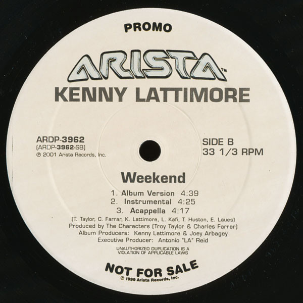 Kenny Lattimore - Weekend | Arista (ARDP-3962) - 2