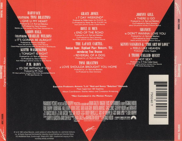 Various - Boomerang (Original Soundtrack Album) | LaFace Records (ARC 26006) - 2 Various - Boomerang (Original Soundtrack Album) | LaFace Records (ARC 26006) - 2