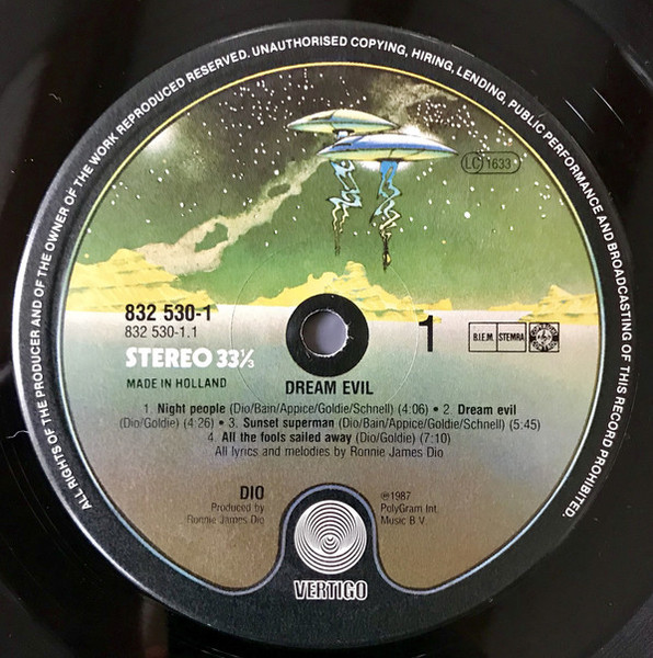 Dio - Dream Evil | Vertigo (832 530-1) - 3