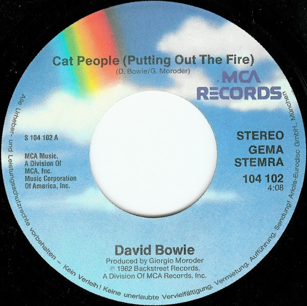 David Bowie - Cat People (Putting Out Fire) | MCA Records (104 102) - 3 David Bowie - Cat People (Putting Out Fire) | MCA Records (104 102) - 3