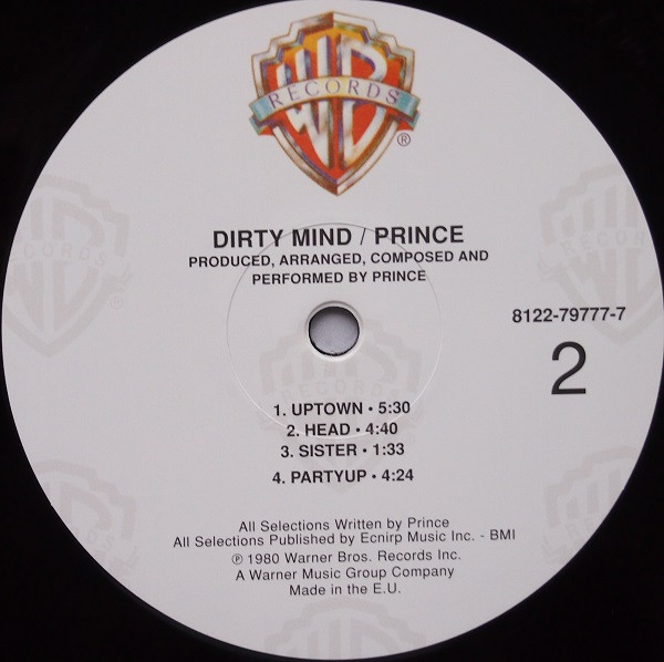 Prince - Dirty Mind | Warner Bros. Records (8122-79777-7) - 4