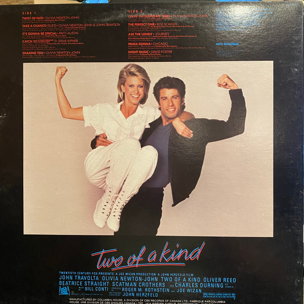 Various - Two Of A Kind - Music From The Original Motion Picture Soundtrack [Vinyl] | MCA Records (MCA-6127) - 2