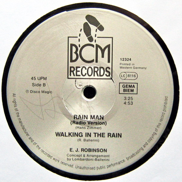 E.J. Robinson - (Theme From) Rainman (Soundtrack Dance Version) | BCM Records (12324) - 4