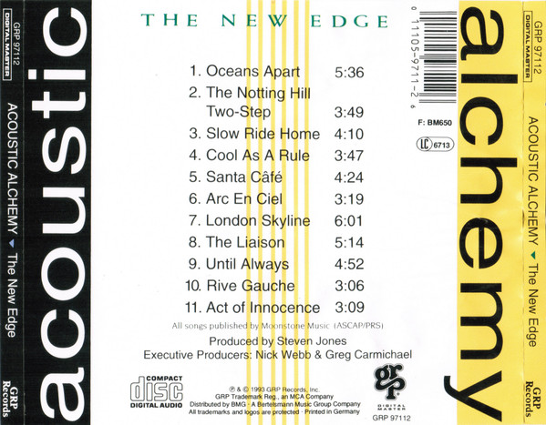 Acoustic Alchemy - The New Edge | GRP (GRP 97112) - 2 Acoustic Alchemy - The New Edge | GRP (GRP 97112) - 2