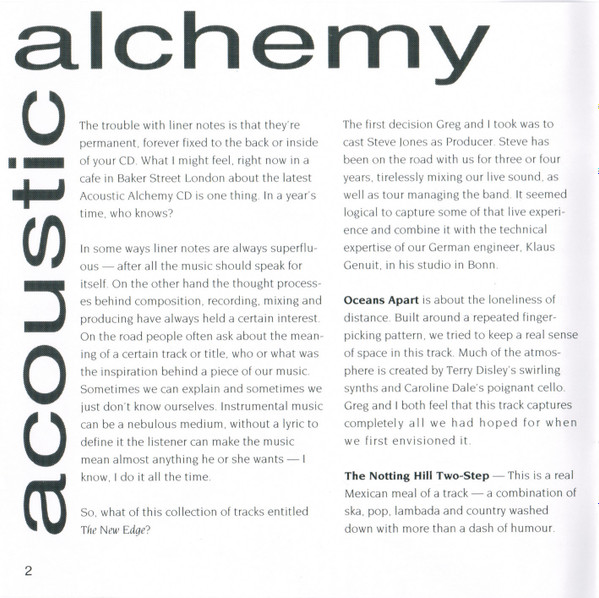 Acoustic Alchemy - The New Edge | GRP (GRP 97112) - 4 Acoustic Alchemy - The New Edge | GRP (GRP 97112) - 4