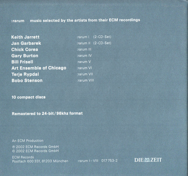 Various - Selected Recordings I-VIII | ECM Records (017 753-2) - 3