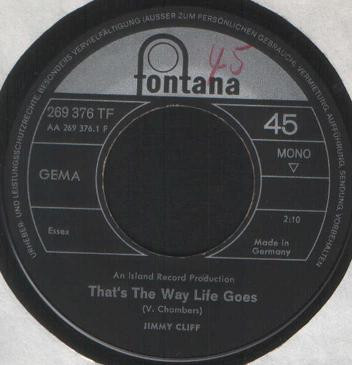 Jimmy Cliff - That's The Way Life Goes | Fontana (269 376 TF) - 3