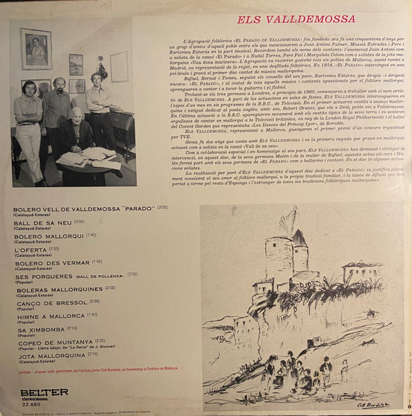 Los Valldemosa - Canten El Folklore De Mallorca | Belter (22.660) - 2 Los Valldemosa - Canten El Folklore De Mallorca | Belter (22.660) - 2