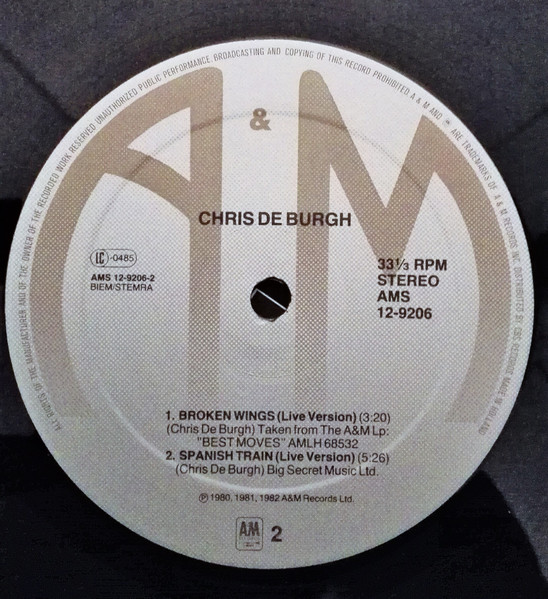 Chris De Burgh - The Traveller | A&M Records (AMS 12.9206) - 4