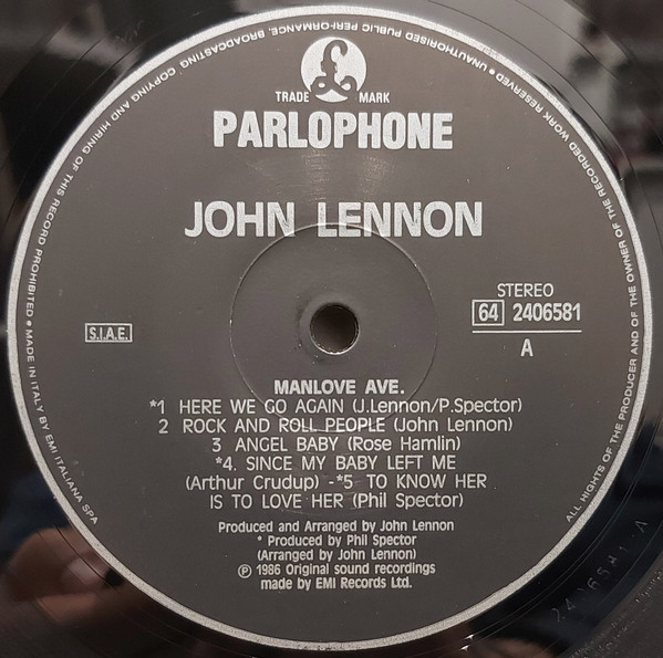 John Lennon - Menlove Ave | Parlophone (64 2406581) - 3 John Lennon - Menlove Ave | Parlophone (64 2406581) - 3